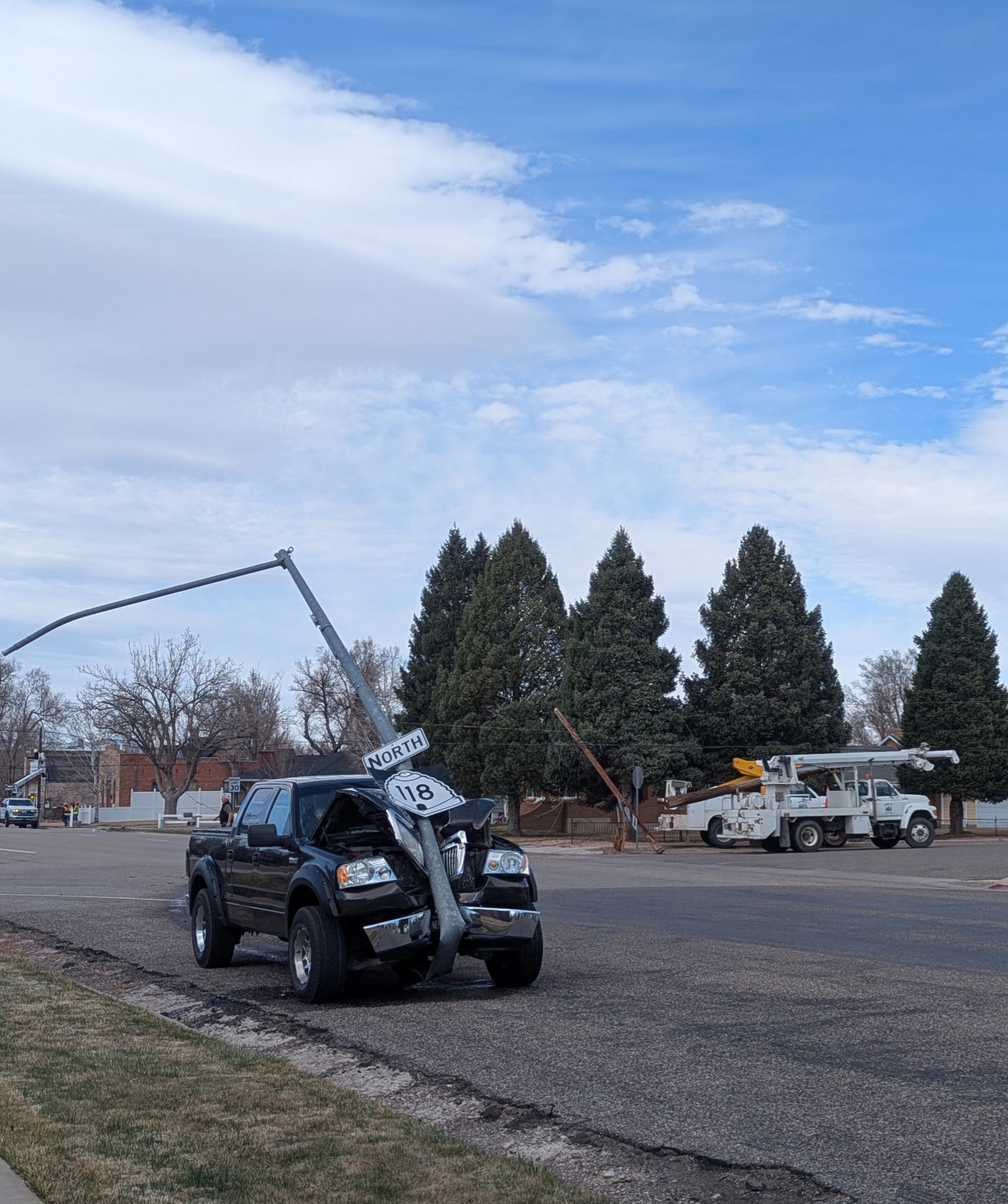 Crash on the Main Road of Monroe