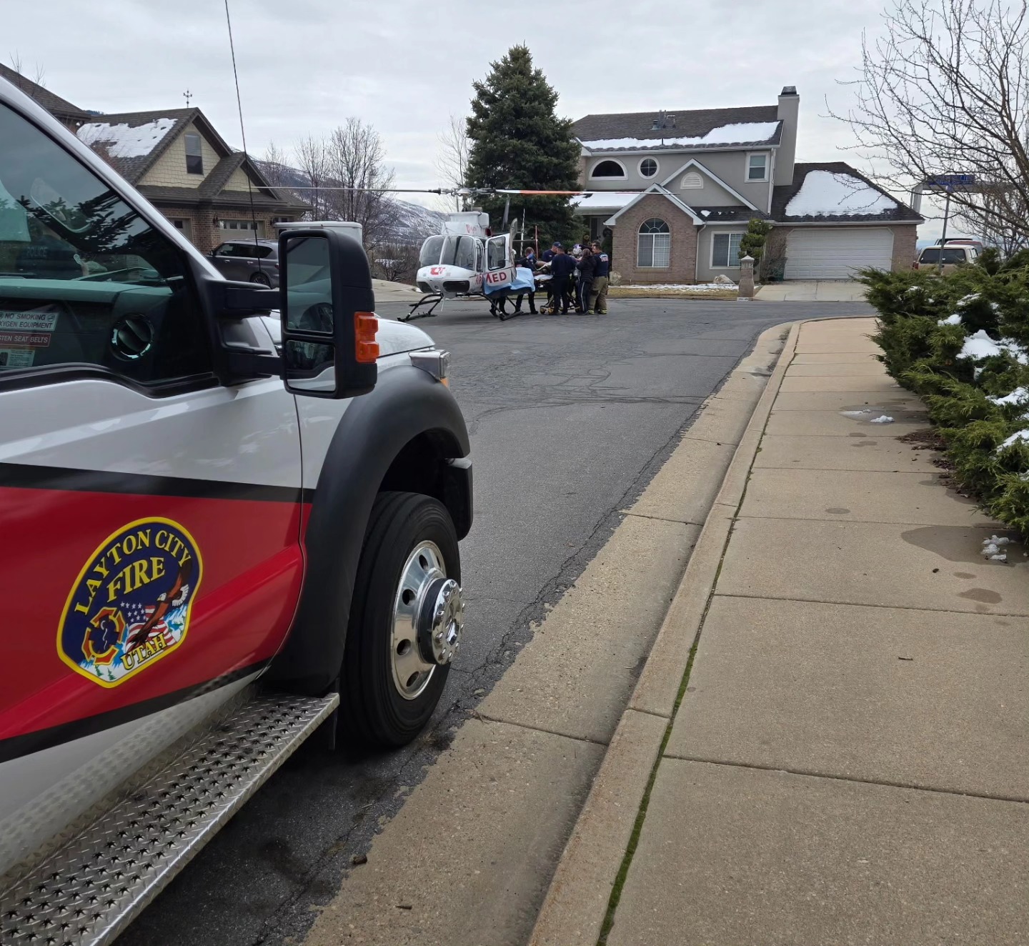 Emergency teams react to electricity accident in Layton