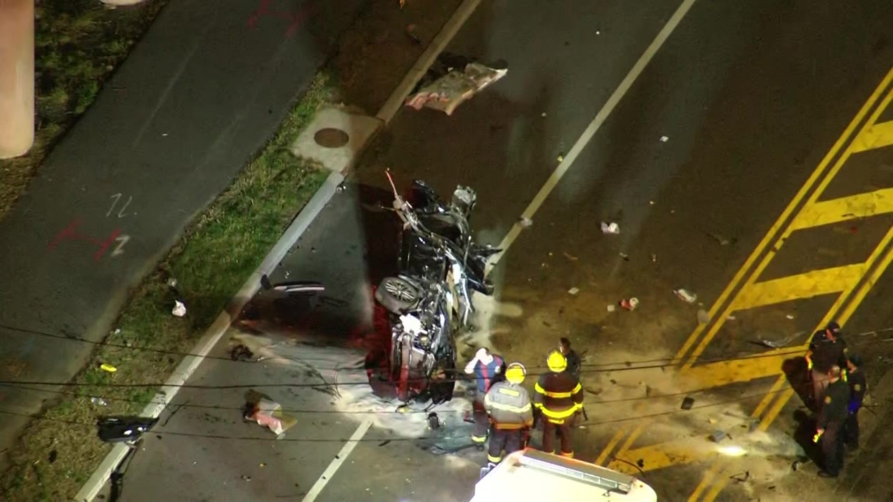 Tragic accident: 2 brothers and puppy killed in car crash from I-95 onto Philadelphia street: authorities