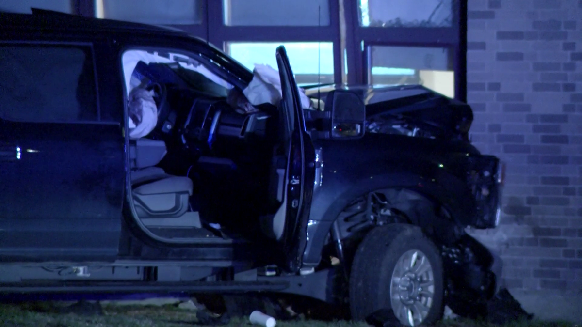 Truck crashes into Brockton school, police say
