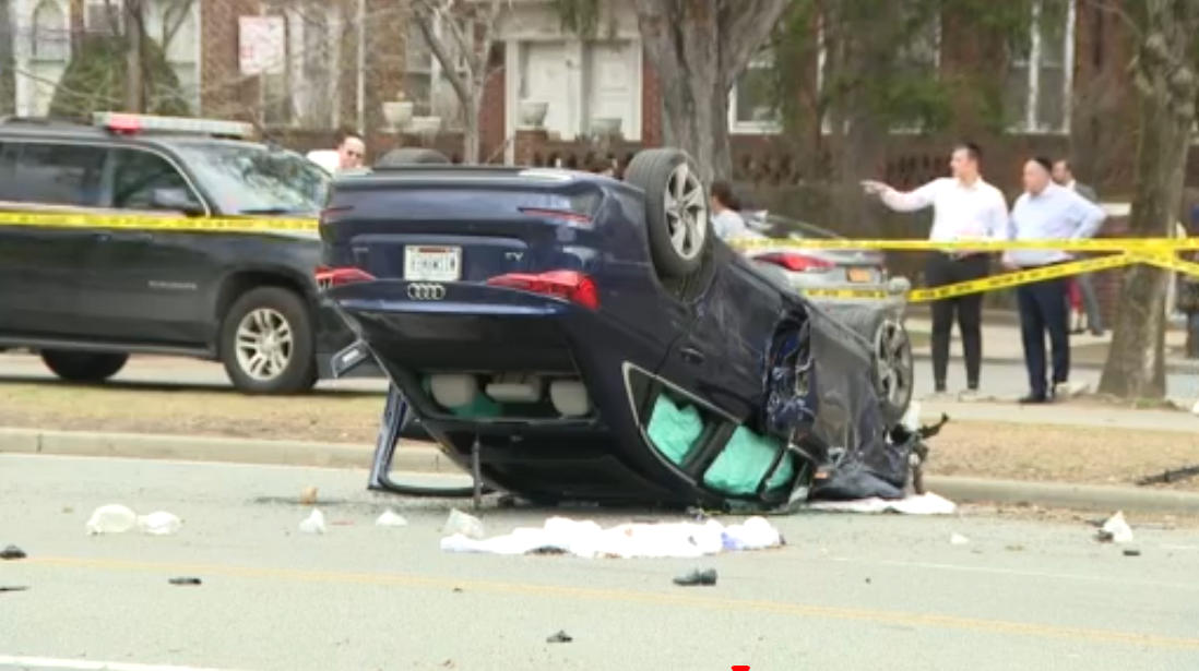 Four people reportedly injured in crash involving pedestrians on Ocean Parkway