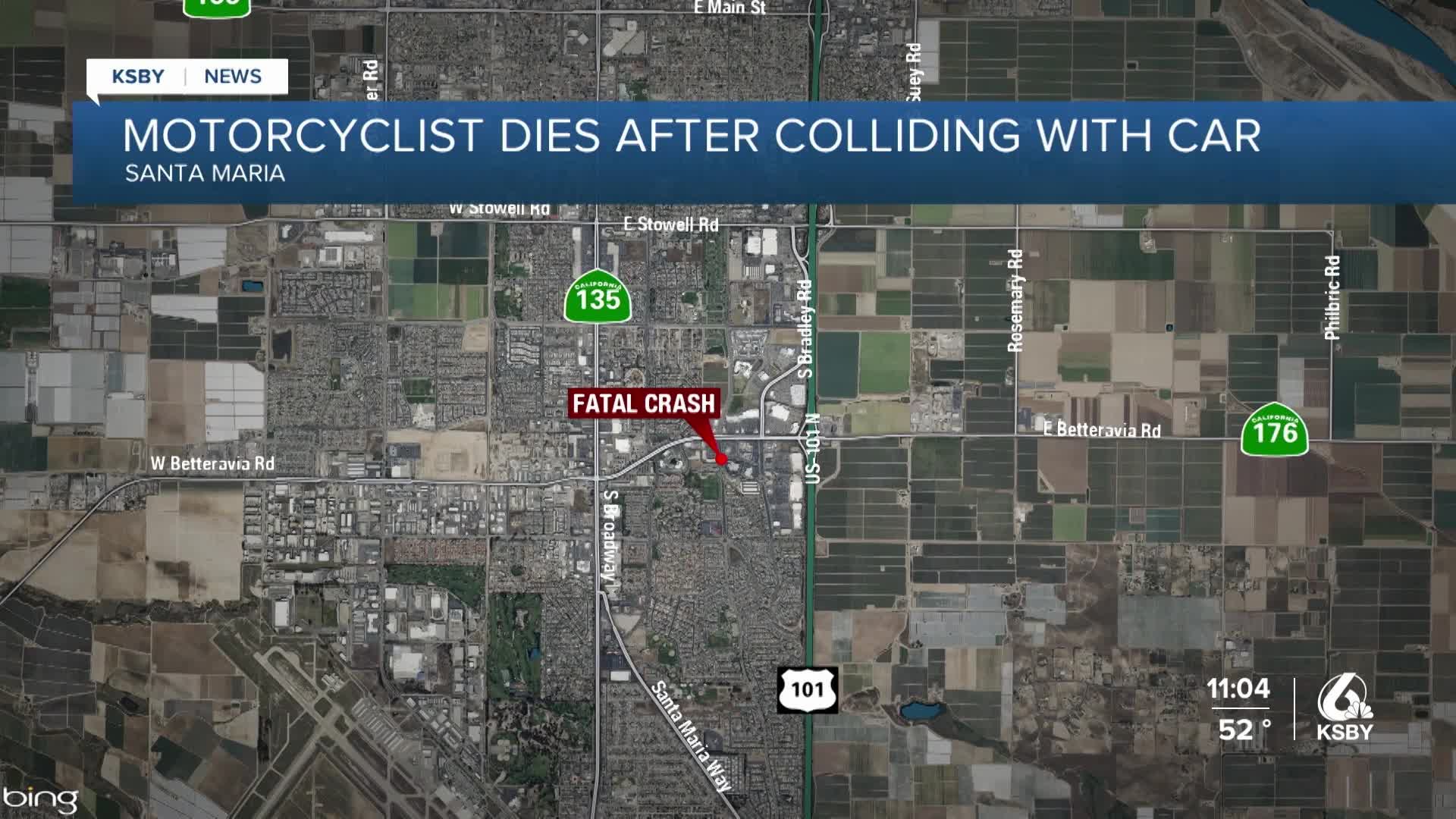 Motorcyclist killed in collision with vehicle in Santa Maria