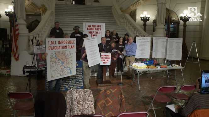 On anniversary of Three Mile Island accident, groups protest planned restart