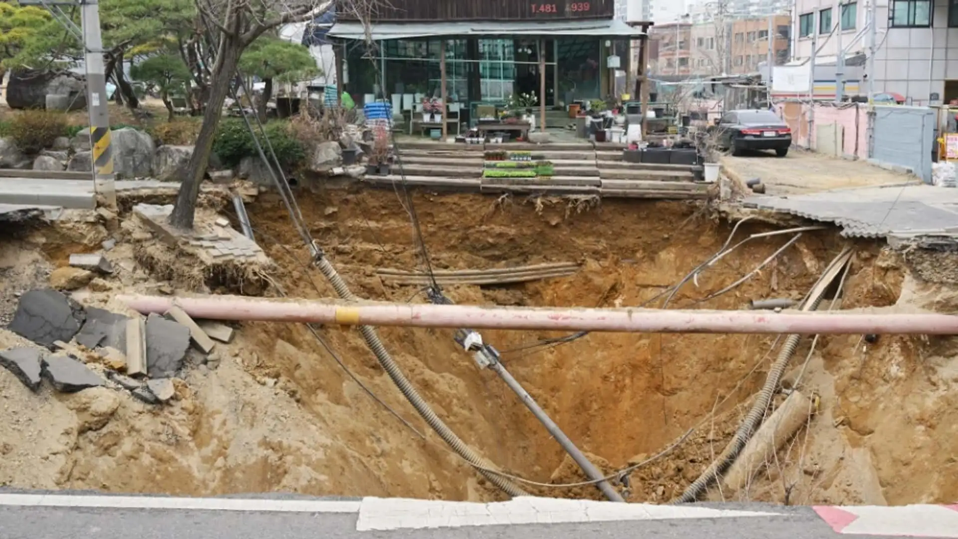 Sinkhole Swallows and Kills Motorcyclist After Freak Accident in South Korea
