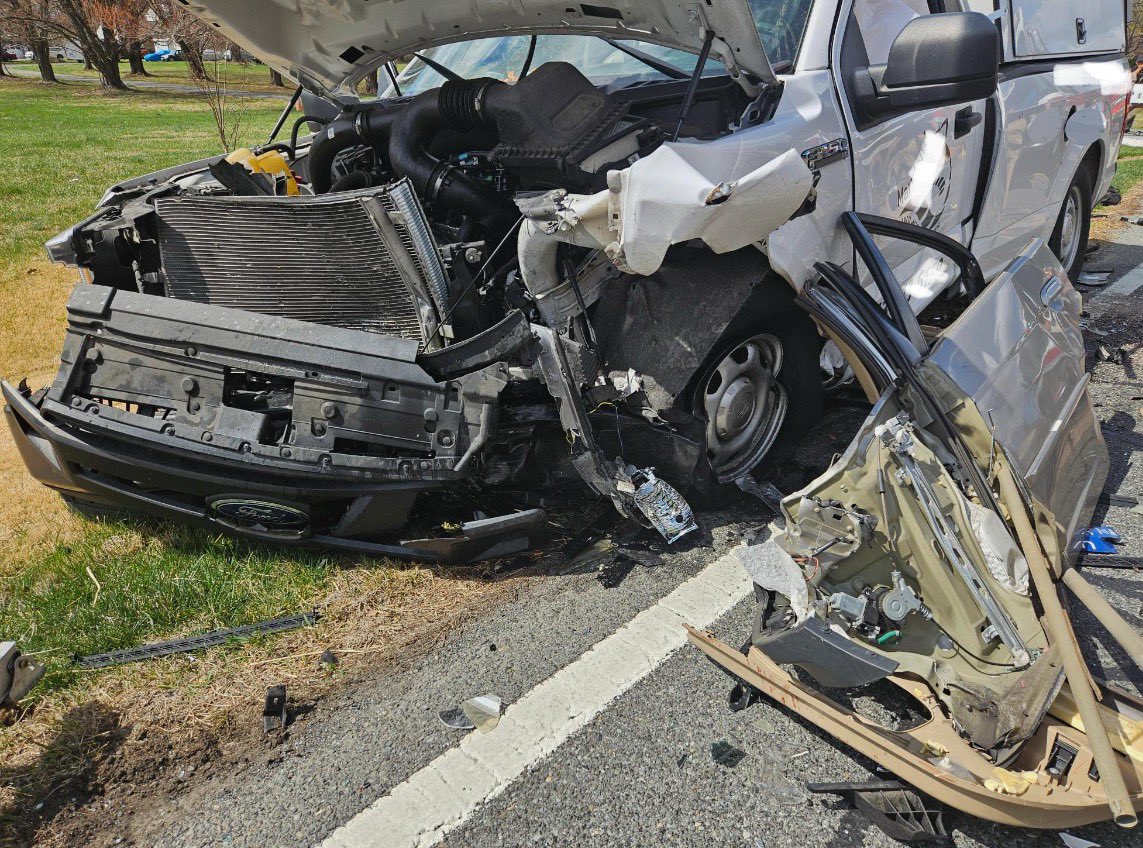 Car crash in Montgomery County leaves person trapped.