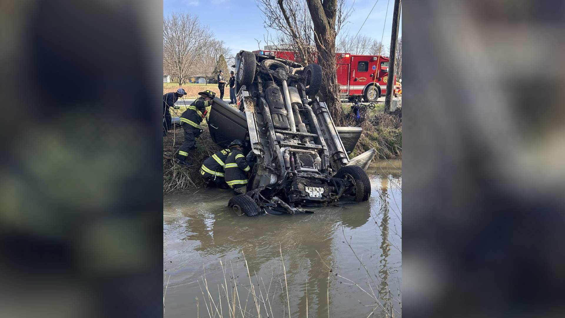 Kokomo Fire Department called to roll-over accident with trapped individual