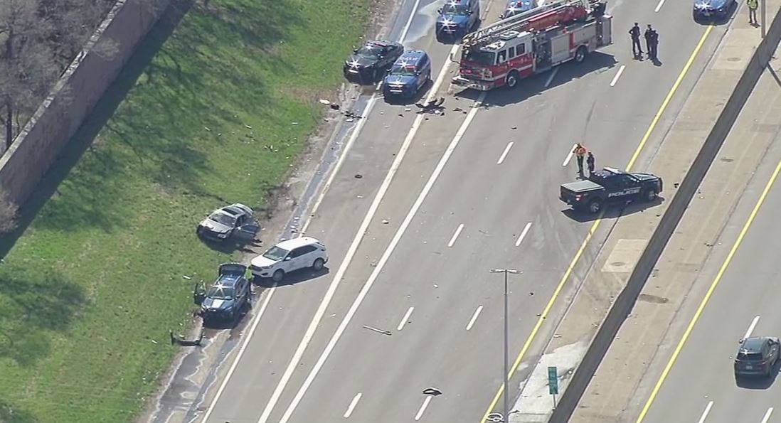 Three-car collision shuts down eastbound I-94 at 10 Mile in St. Clair Shores