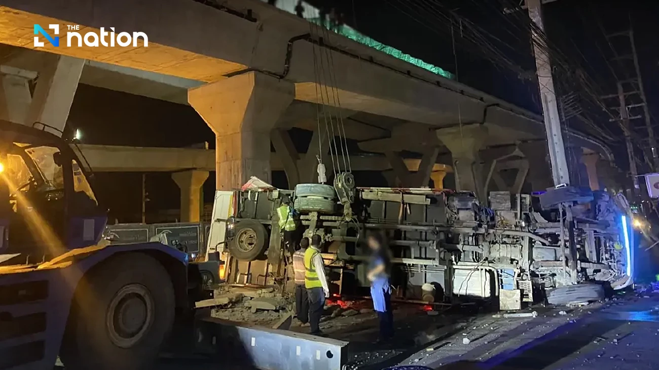 Crane accident injures one on pickup truck