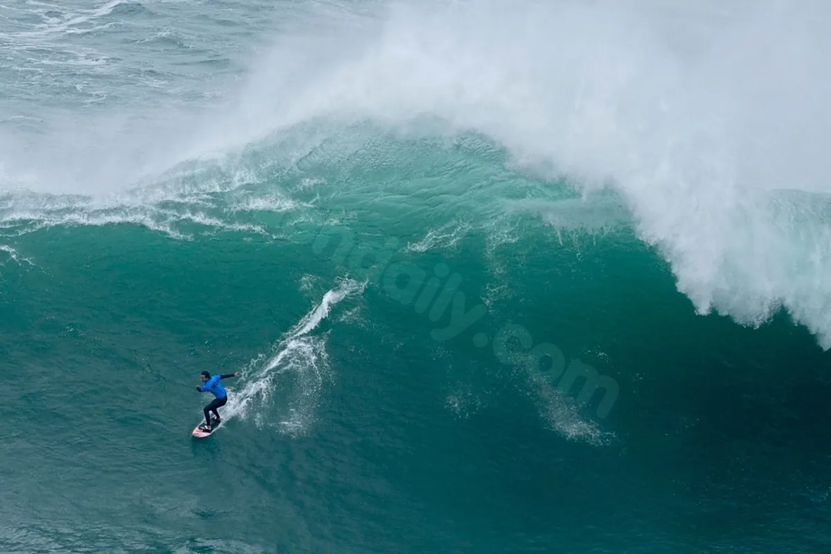 Shocking accident during pursuit of largest wave.