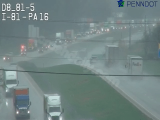 Traffic delays on I-81 in Franklin County due to multiple vehicle collision