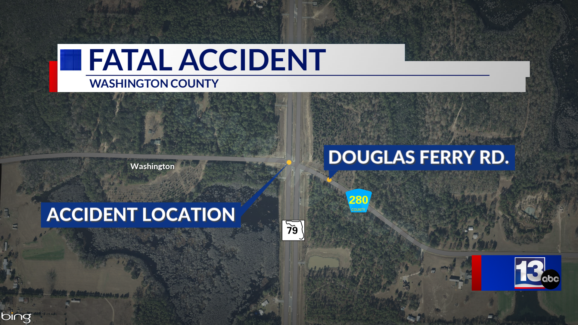 Fatal crash claims lives of three children on State Road 79 in Washington County