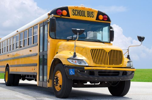 School Bus and Car Collide on Highway 74, Peach Street in Meadowbrook