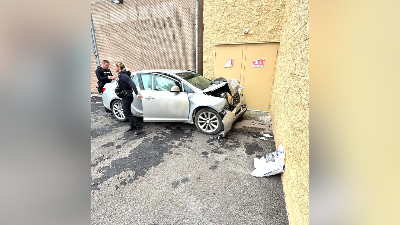 Car collides with Walmart in White Hall, 1 person taken to hospital