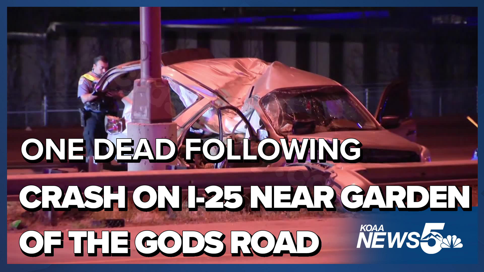Fatal accident on I-25 near Garden of the Gods Road Friday evening