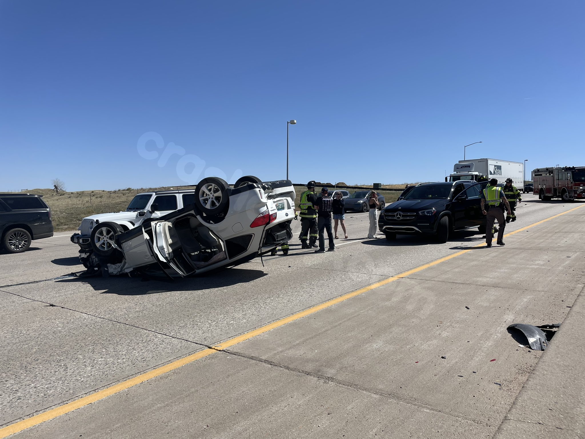 Multiple-vehicle crash leads to delays on I-25 near Lone Tree