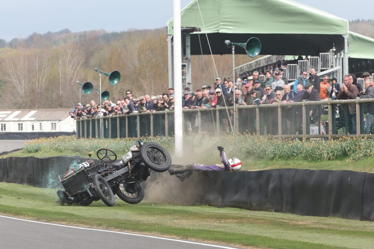 Historic pilot escapes dramatic crash at Goodwood