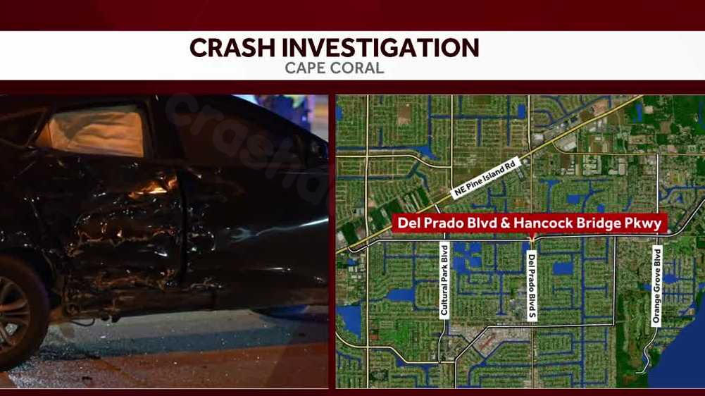 Collision between motorcycle and car in Cape Coral