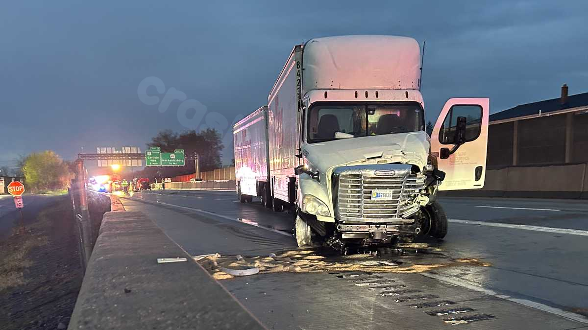 Coroner called after tractor-trailer hits construction vehicles, shuts down Route 581 in Cumberland County