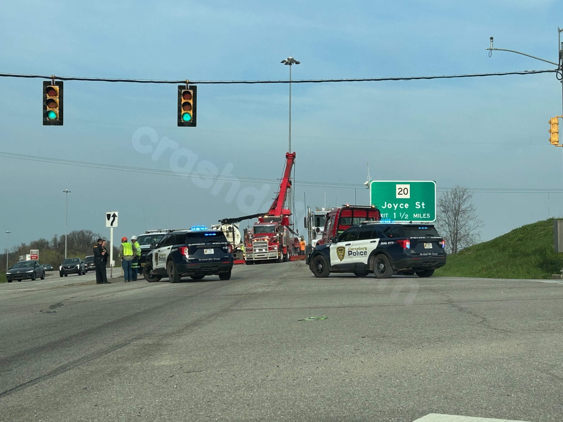 Route 50 traffic in Clarksburg being detoured after tractor trailer accident