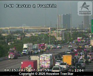 Hazmat spill and truck accident cause traffic on I-69 Eastex near GRB