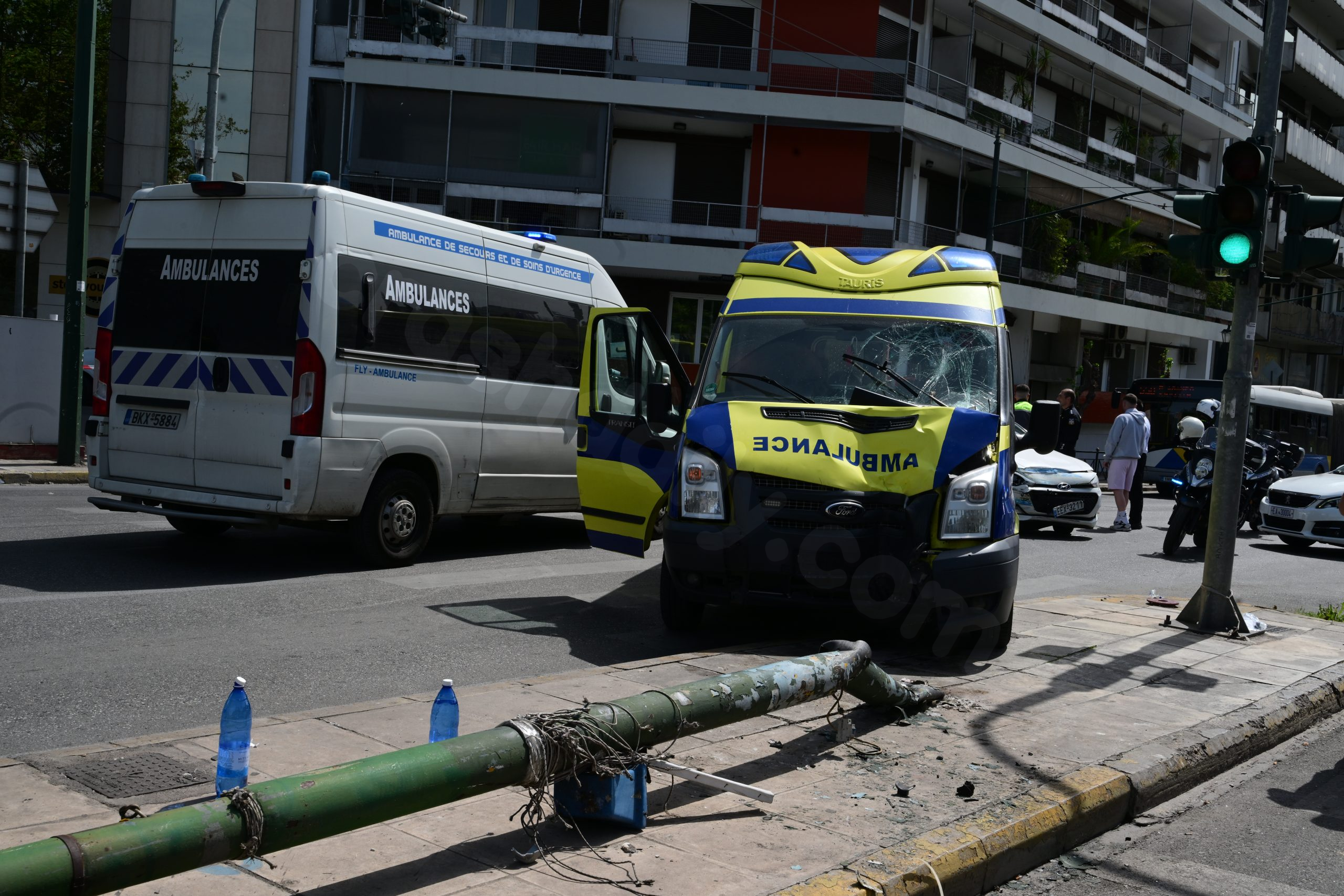 Traffic Accident Near Hilton in Central Athens