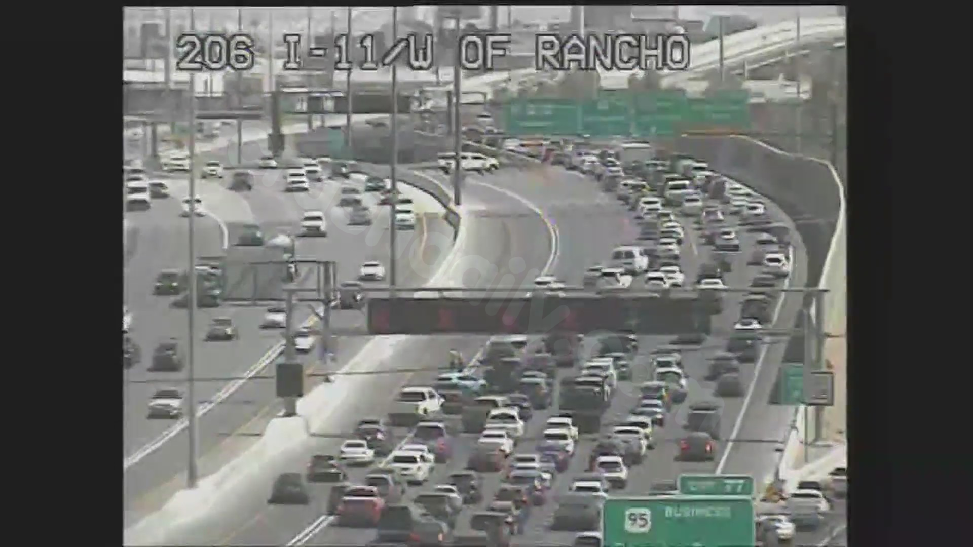 Deadly crash closes lanes on interstate in downtown Las Vegas