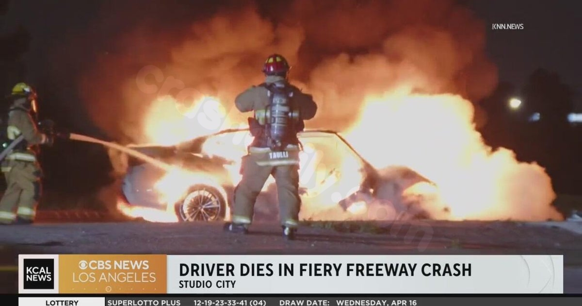 Driver killed in fiery wreck on 134 Freeway in Studio City