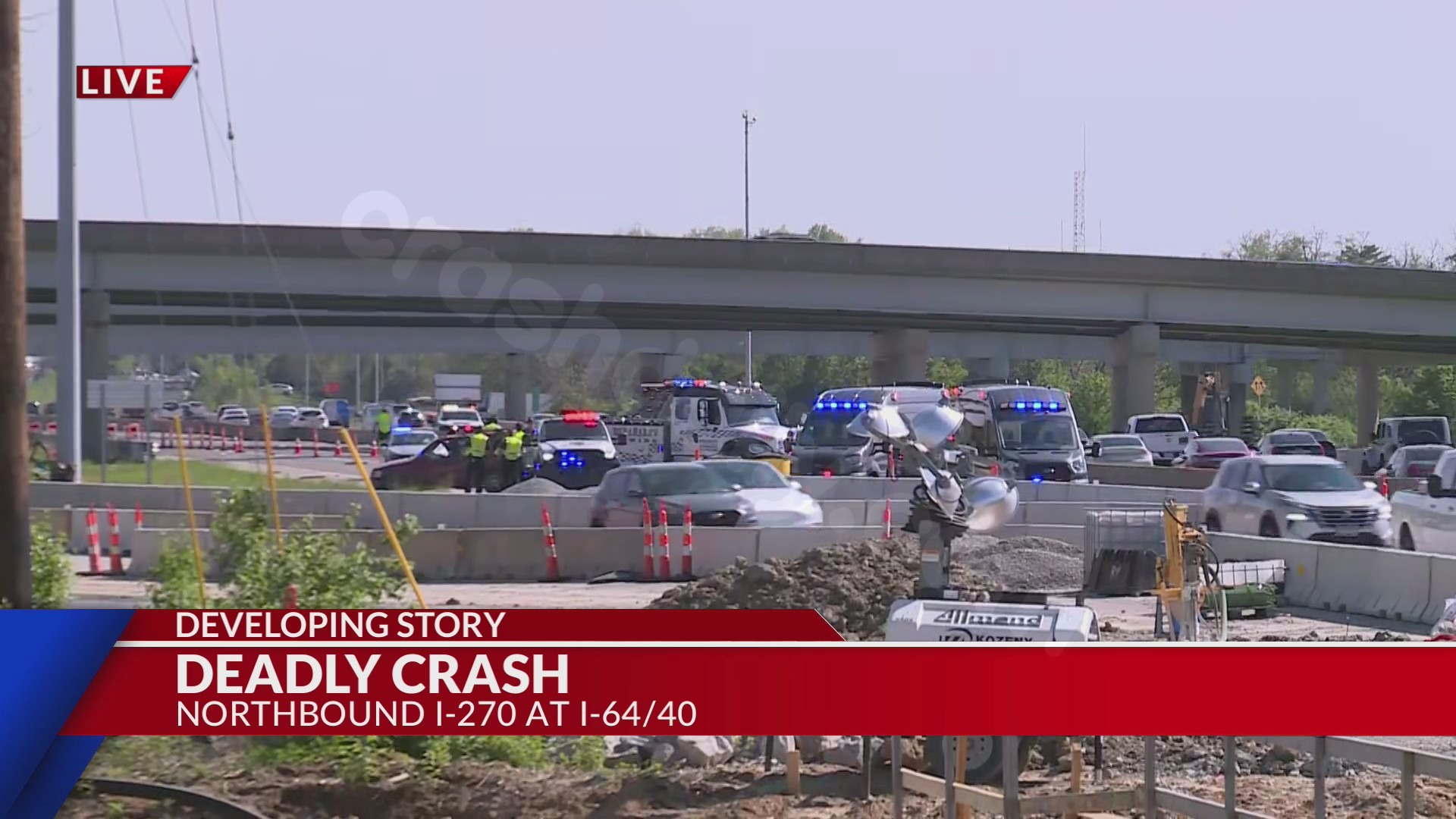 Fatal crash on I-270 causes traffic, lane closures