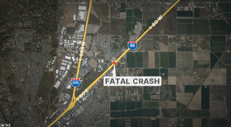 Fatal crash on I-80 in Vacaville blocks lanes early Tuesday