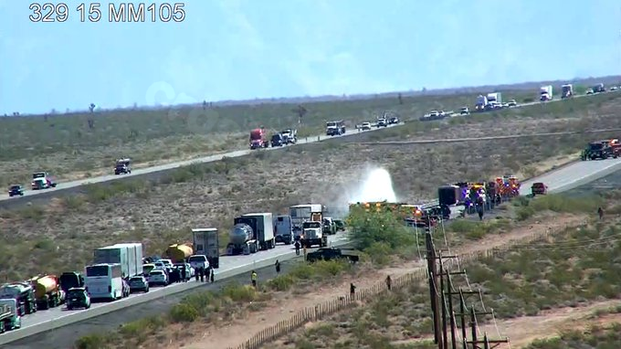 Major fuel spill after crash involving semi-truck on I-15