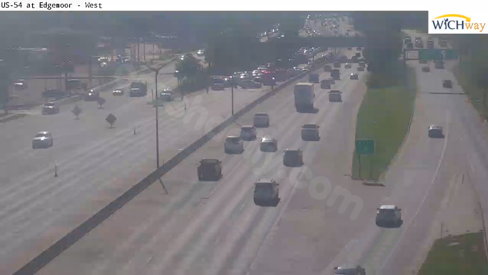 Motorcycle accident delays traffic on Kellogg near Hillside