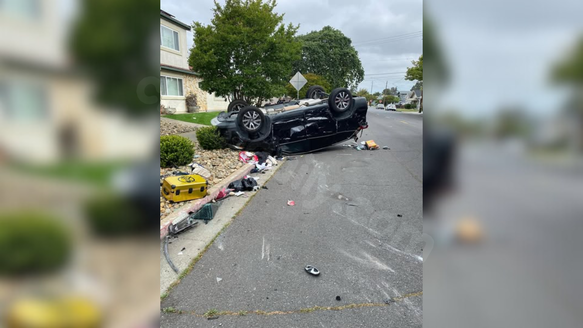 Person left with minor injuries in Fairfield rollover car crash