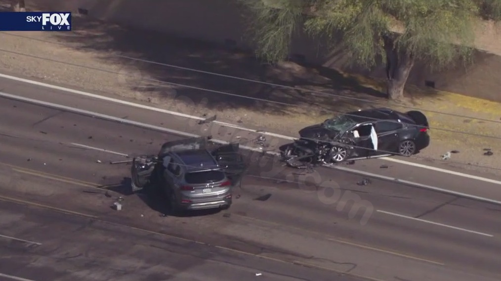 Child critically hurt in fiery north Phoenix crash