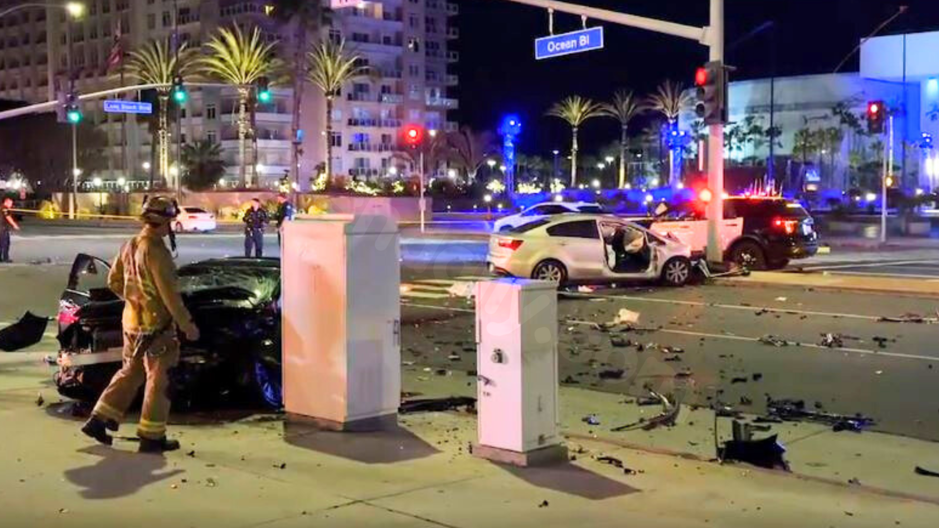 6 hospitalized in downtown Long Beach crash