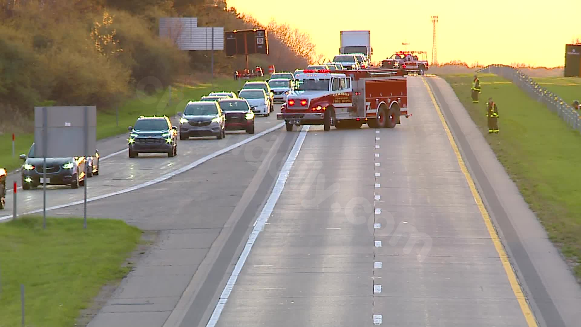 MSP: 9-vehicle crash shuts down I-96, sends several to hospital