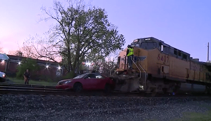 Train, car involved in crash on Indy’s near east side