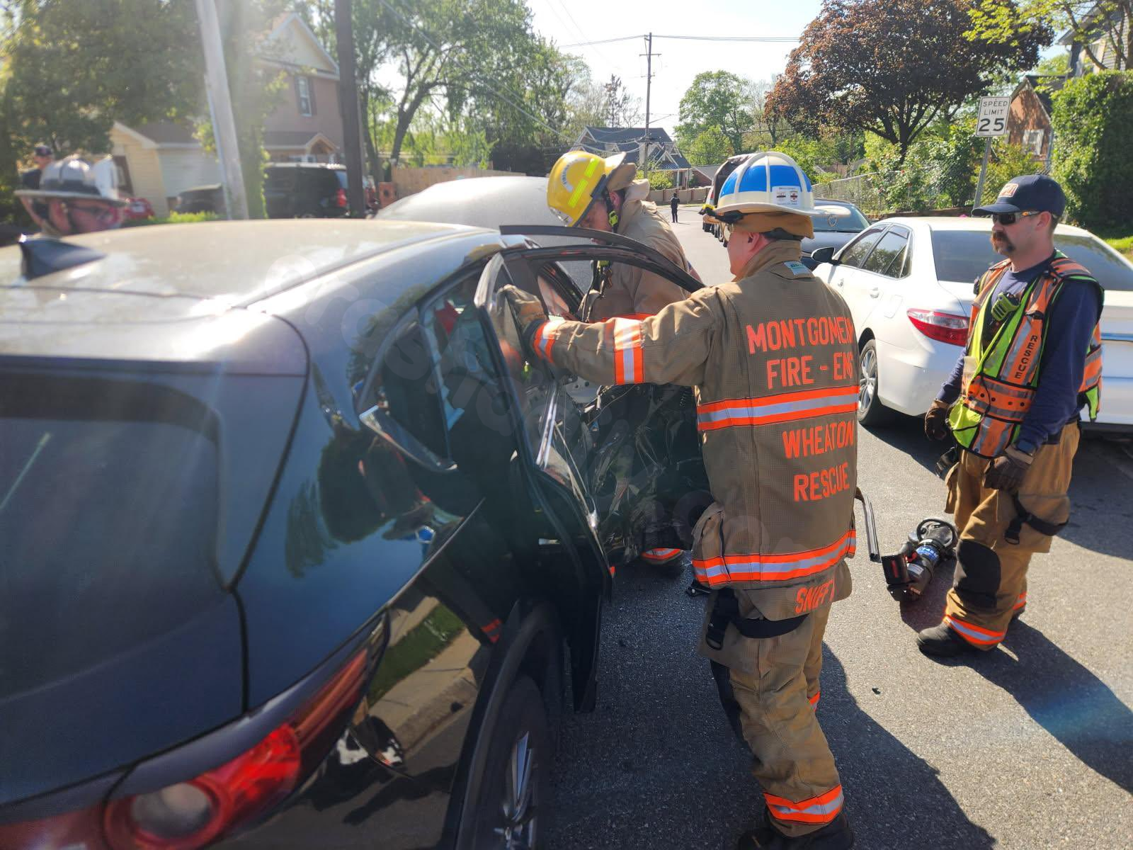 Two seriously hurt in Montgomery County crash involving motorcycle