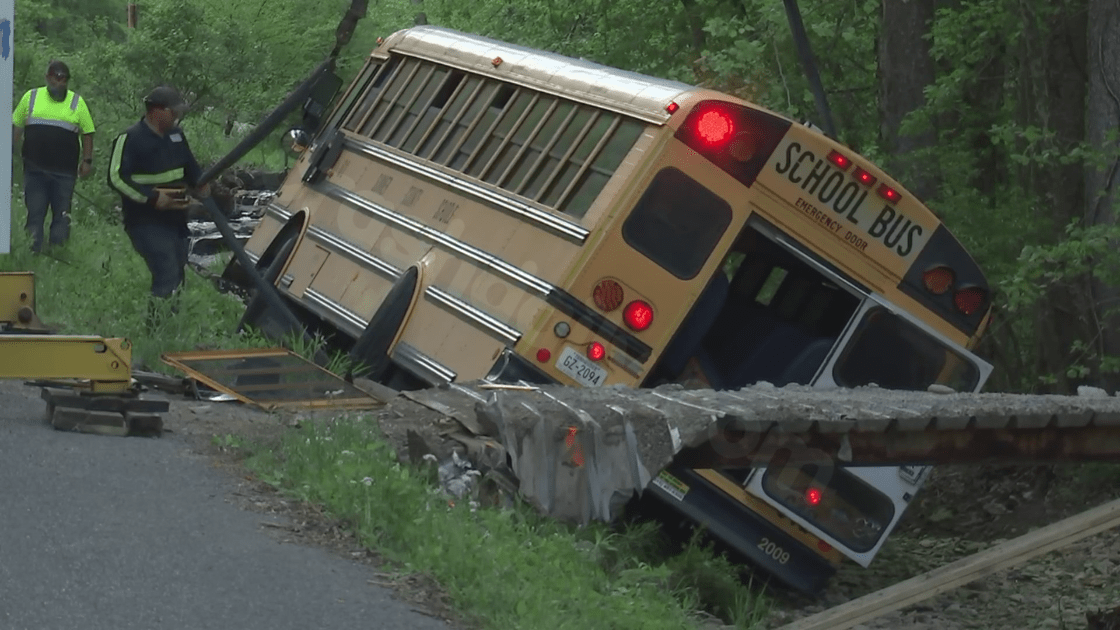 Several transported after school bus crashes into creek in Sumner County