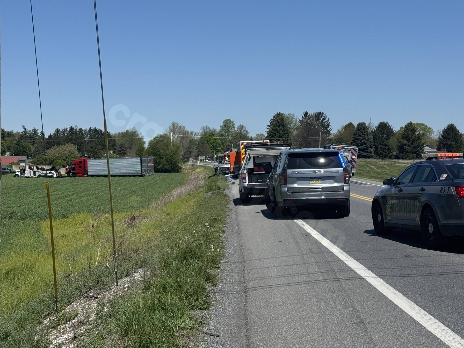 Tractor-trailer crash kills two, injures one in Franklin County