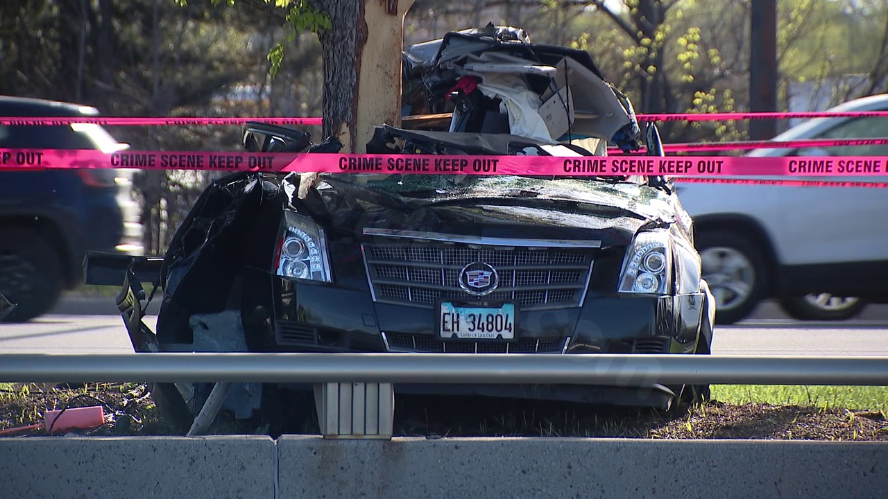 Lake Shore Drive crash: Woman killed, man hospitalized after car hits tree