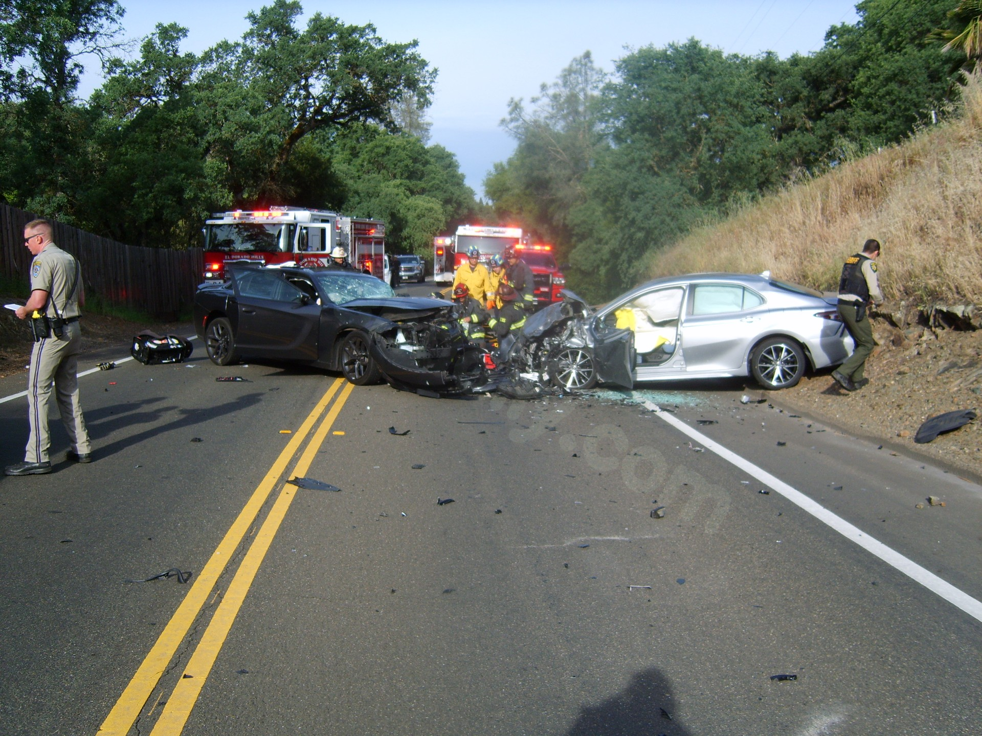 Fatal head-on collision in El Dorado County harms three individuals