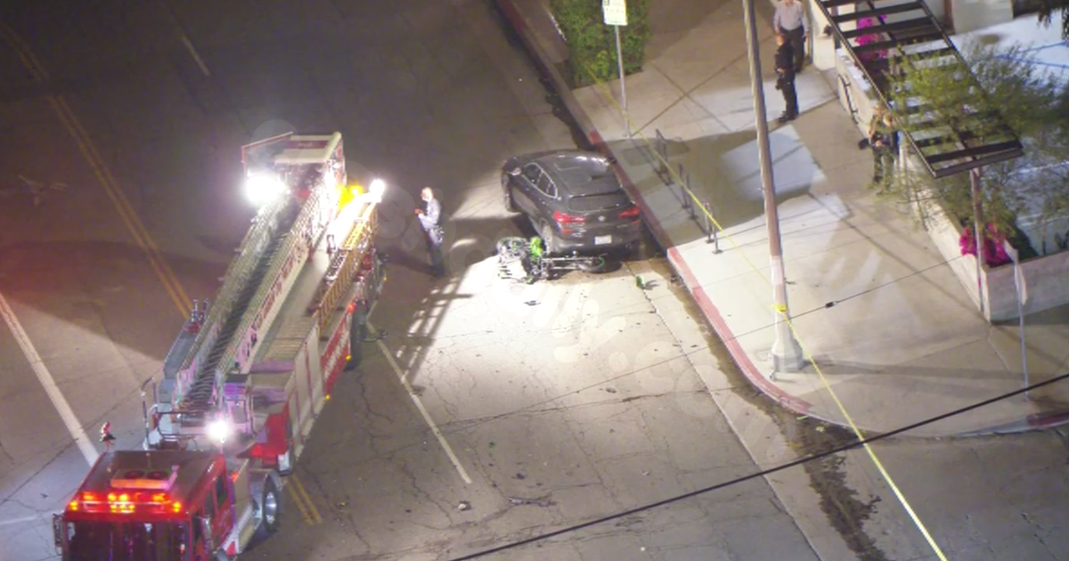 Investigation underway in Sherman Oaks after fatal motorcycle and car collision.