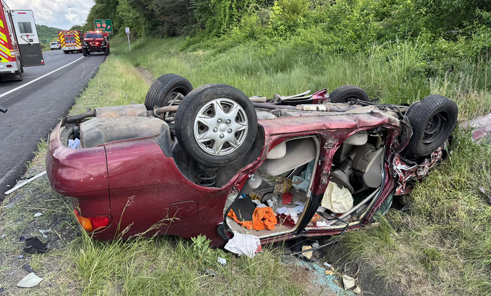 Several injured in a collision involving four vehicles in Bedford County