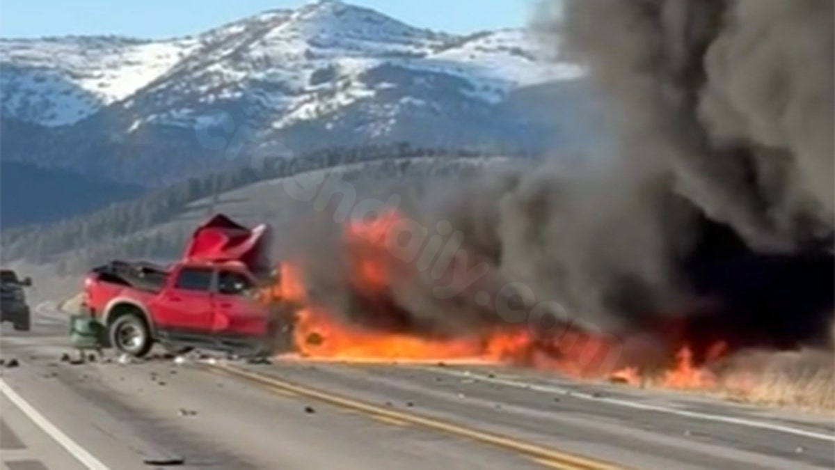 Idaho police report truck crossing line before fatal tour van crash by Yellowstone.