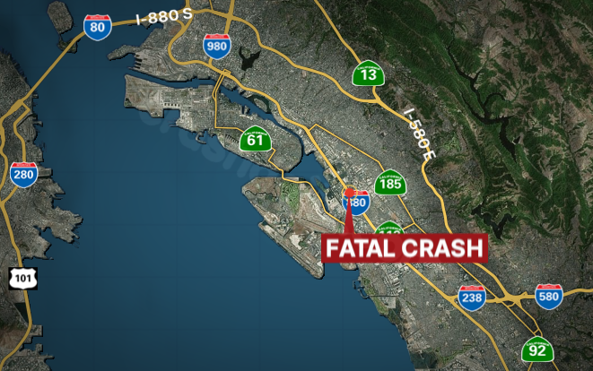 Fatal motorcycle crash on I-880