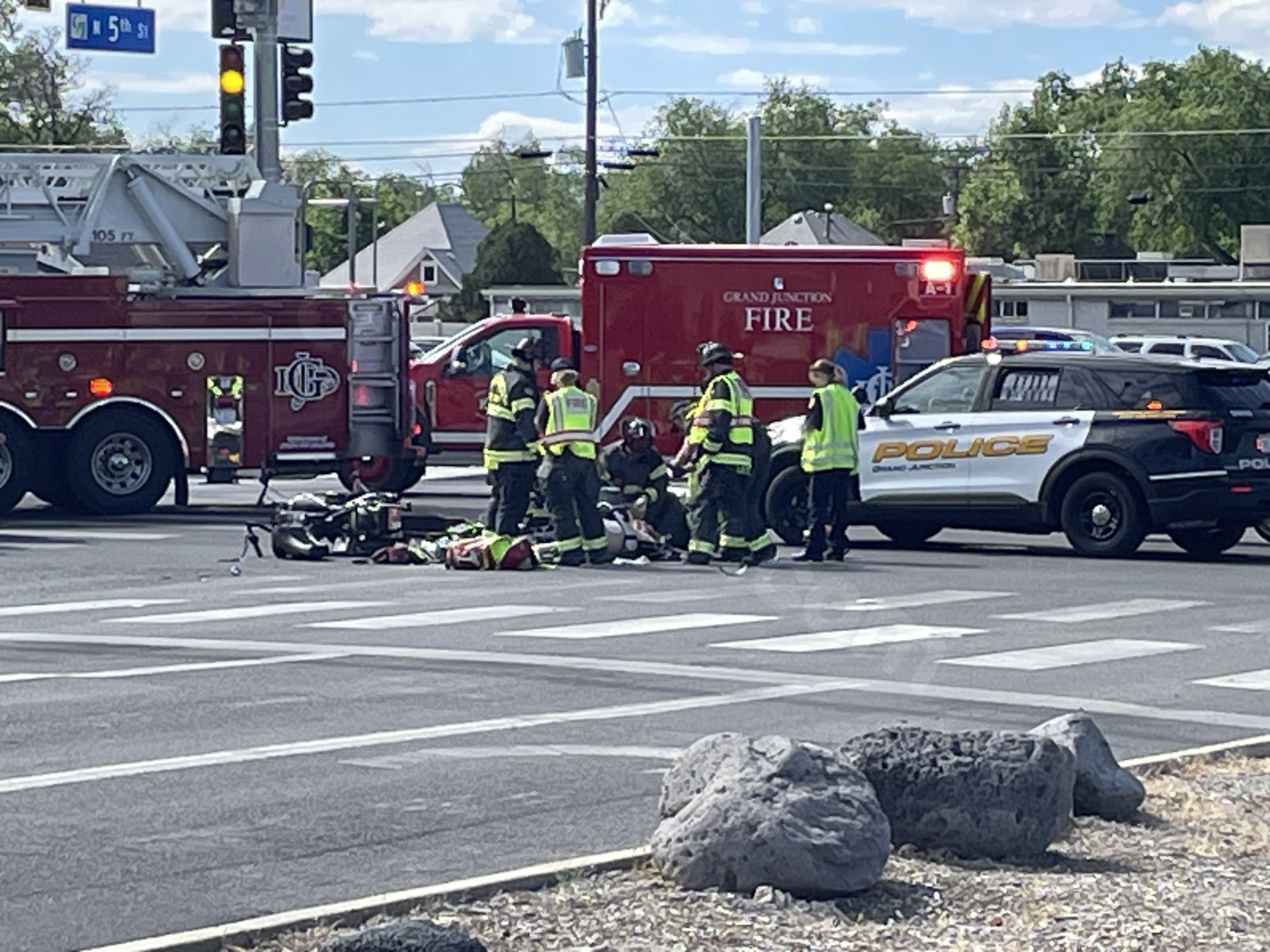 Fatal truck-motorcycle crash at North Avenue and 5th Street