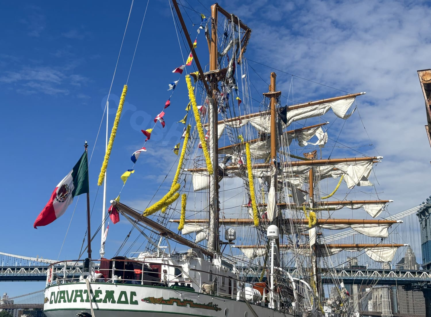 'I thought it was a movie': Mexican ship's collision with Brooklyn Bridge leaves locals in disbelief