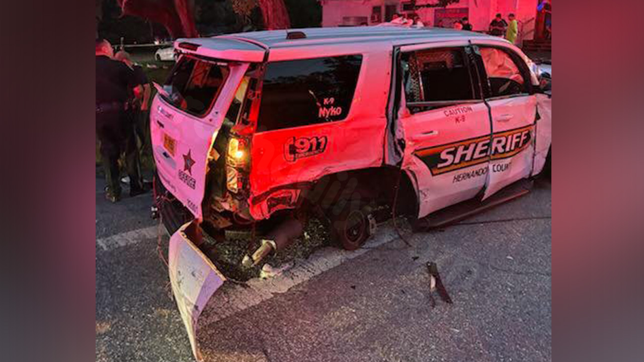 Suspect crashes into K-9 deputy's vehicle after speeding off during traffic stop: HCSO