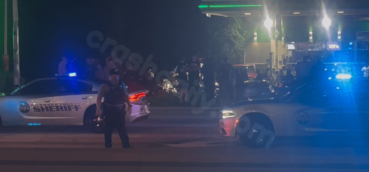 Police investigate hit-and-run involving motorcycle and vehicle on Wheeler Road.