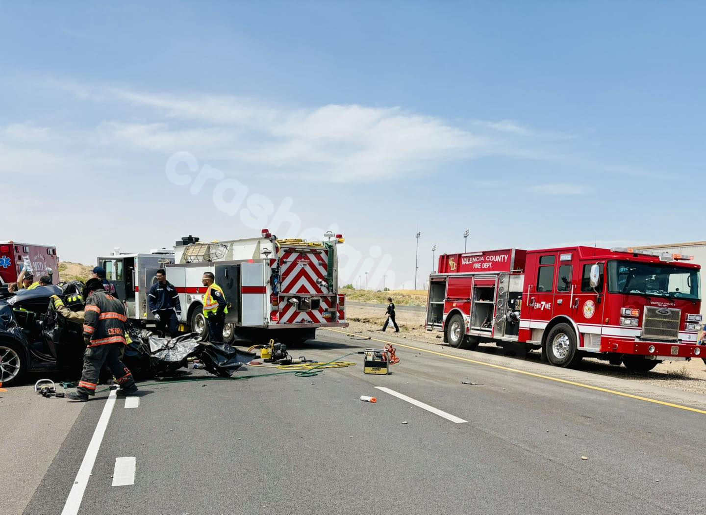 1 person hurt in I-25 crash near Belen